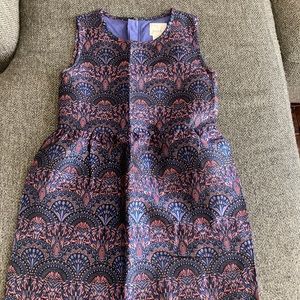 Peek Navy & Pink Tapestry Holiday Dress; size 12